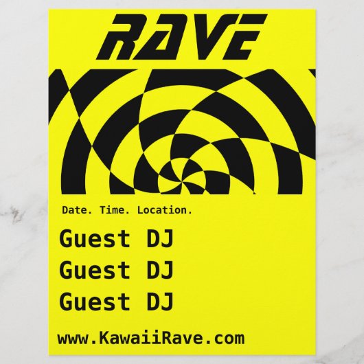 Op Art Rave Custom Flyer (Vorne)