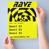 Op Art Rave Custom Flyer (Hand)