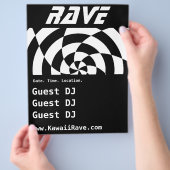 Op Art Rave Custom Flyer (Hand)