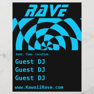Op Art Rave individuell Flyer