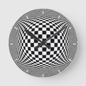 Op Art Runde Wanduhr (Vorderseite)