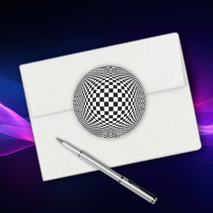 Op-Art Runder Aufkleber