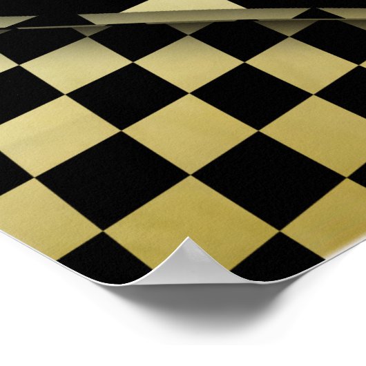 Op Art schachte Herzen Poster (Ecke)