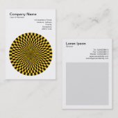 Op Art - Schwarz und Gelb Visitenkarte (Vorne/Hinten)