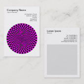 Op Art - Schwarz und Magenta Visitenkarte (Vorne/Hinten)