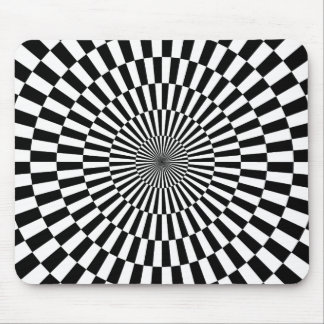 Op Art - Schwarz und Weiß Mousepad
