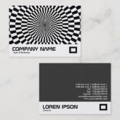 Op Art - Schwarz und Weiß Visitenkarte (Vorne/Hinten)