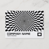 Op Art - Schwarz und Weiß Visitenkarte (Vorderseite)