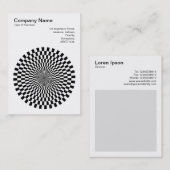 Op Art - Schwarz und Weiß Visitenkarte (Vorne/Hinten)