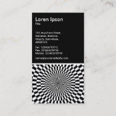 Op Art - Schwarz Visitenkarte (Rückseite)