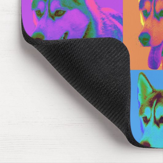 Op Art - Sibirischer Husky Mousepad (Ecke)