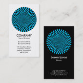 Op Art - Sky Blue und Black Visitenkarte (Vorne/Hinten)