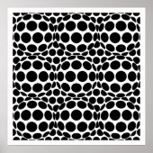 Op Art Spots und Spheres - Schwarz und Weiß Poster (Vorne)