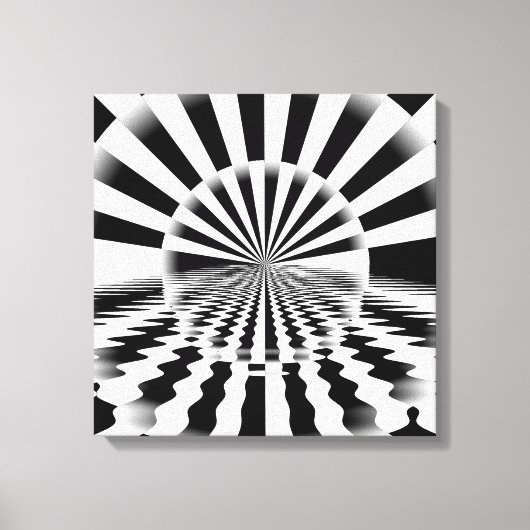 Op art sunrise leinwanddruck (Vorderseite)