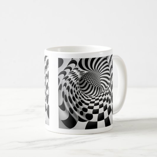 Op Art Tunnel Classic Tasse, 11 oz Kaffeetasse (VorderseiteRechts)