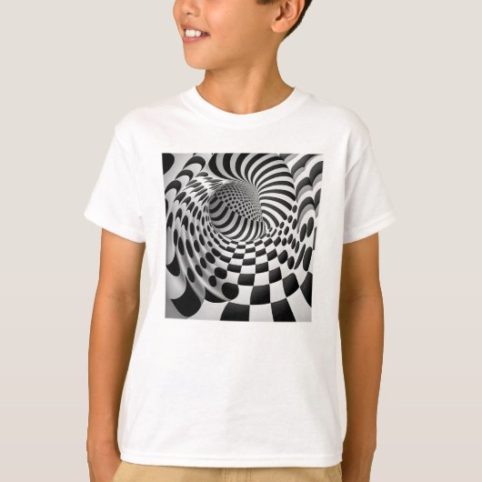 Op Art Tunnel Kids' Basic T - Shirt (Vorderseite)