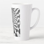 Op Art Tunnel Latte Tasse (Rechts)