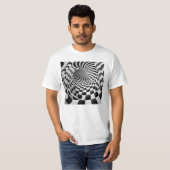 Op Art Tunnel Männerwert-T - Shirt (Vorne ganz)