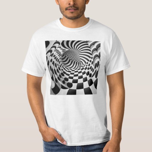 Op Art Tunnel Männerwert-T - Shirt (Vorderseite)