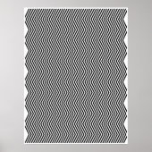 Op Art Vertical Zig Zag Two Poster (Vorne)
