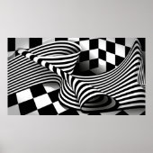 Op art Wave Poster (Vorne)