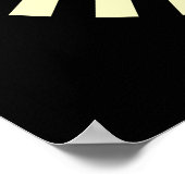 Op Art Wheel - Cream und Black Poster (Ecke)