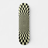 Op Art Wheel - Cream und Black Skateboard (Vorne)