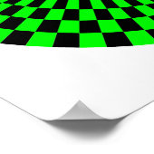 Op Art Wheel - grün und schwarz Poster (Ecke)