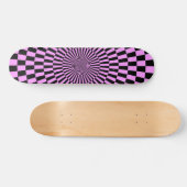 Op Art Wheel - Light Violet und Black Skateboard (Horizontal)