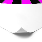 Op Art Wheel - Magenta und Black Poster (Ecke)