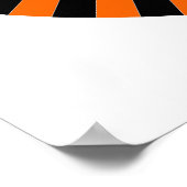 Op Art Wheel - Orange und Schwarz Poster (Ecke)