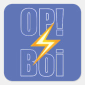 OP Boi Gamer White Sticker (Vorderseite)