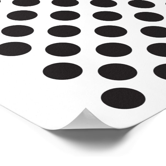 Op Dots B&W Poster (Ecke)