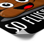 Op Happens So Fluwice Funny Toilet Humor  Poster (Ecke)