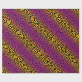 OP-Kunst grelles Lila, Gold und Schwarzes Geschenkpapier (Flach)