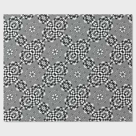 OP-Kunst Prix Madhi Schwarzweiss Geschenkpapier (Flach)