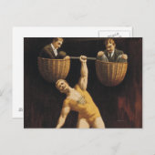 OP WeighHebung der alten Schule Postkarte (Vorne/Hinten)