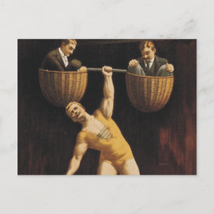 OP WeighHebung der alten Schule Postkarte