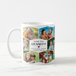 Opa 14 Fotocollage Sechseckmuster Kaffeetasse