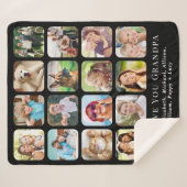 Opa 16 Schwarze FotoCollage Sherpadecke (Vorderseite (Horizontal))