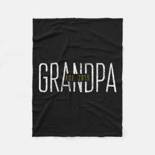 Opa 2019 Großvater Gift T-Shirt Est Fleecedecke