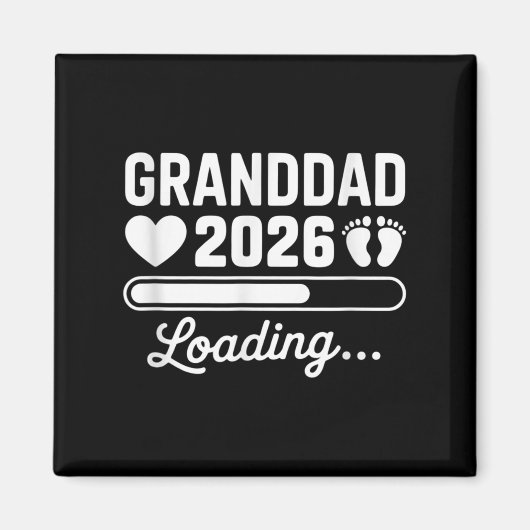 Opa 2026 Neue Babyschwangerschaft Enthüllung Magnet (Vorne)
