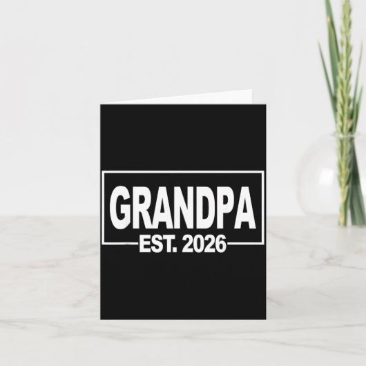 Opa 2026 wird erstmals Opa eines Jungen Neu Karte (Vorderseite)