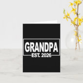 Opa 2026 wird erstmals Opa eines Jungen Neu Karte (Gelbe Blume)