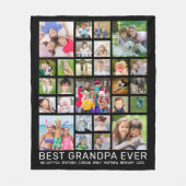 Opa 27 FotoCollage Custom Title and Color Fleecedecke (Vorderseite)