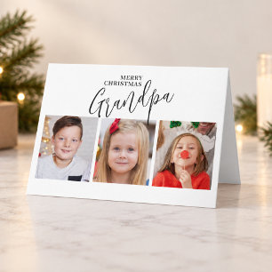 Opa 3 Foto-Collage Großvater Frohe Weihnachten Karte