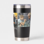 Opa 3 Foto Enkelkinder Thermobecher (Rückseite)