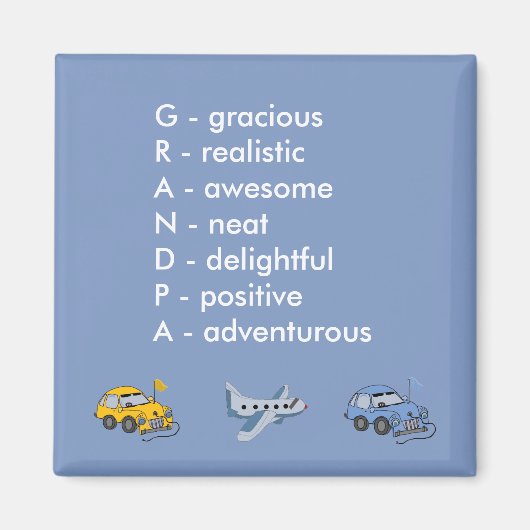 Opa Akrostichon Magnet (Vorne)