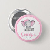Opa als Elephant Girl Baby Shooting Button (Vorne & Hinten)