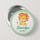 Opa als Großvater Baby Boy Safari Dusche Button (Vorne & Hinten)